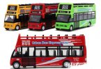 Red / Green / Yellow Kids Die-Cast Double Decker Tour Bus Toy