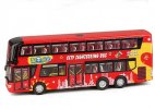 1:42 Scale Red Sightseeing Kids Diecast Double Decker Bus Toy