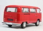 1:24 Scale WELLY Red / White 1972 VW Bus T2 Bus Model