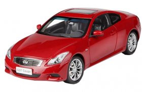 1:18 Scale White / Gray / Red Diecast Infiniti G37 Coupe Model