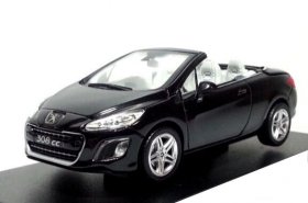 Black 1:43 Scale NORE Diecast Peugeot 308CC Model