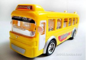 Lights Changed Yellow / Red / Blue Kids RC Tour Bus Toy