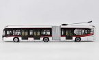 Silver 1:42 Scale Diecast YuTong ZK5180A Trolley Bus Model