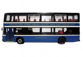 1:76 Scale Deep Blue Corgi VOLVO Double-decker Bus Model