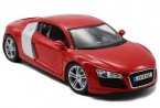 Maisto White / Black / Red 1:18 Scale Diecast Audi R8 Model