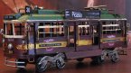 Large Scale Brown Vintage Tinplate Europe Tram Model