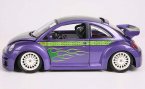 Purple / Orange Bburago 1:18 Diecast VW New Beetle Model