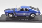 Blue / Red 1:18 Welly Diecast 1970 Ford Mustang Boss 302 Model