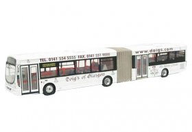 1:76 Scale White Corgi 50th Anniversary Articulated Bus Model