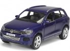 Blue / Brown Kids Pull-Back 1:36 Scale Diecast VW Touareg Toy