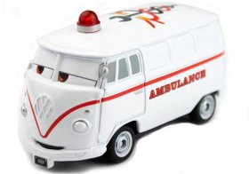 Kids Mini Scale White TOMY Diecast VW Ambulance Bus Toy