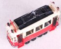 Small Scale Red-White Tinplate Vintage British Style Trolley Bus