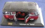 1:43 Scale Red-black Volkswagen Van Samba Bus Model
