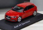 Black / White / Red 1:43 Scale Diecast Audi A3 Sportback Model