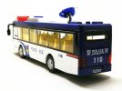 Kids Blue-White Police Diecast City Bus Toy