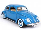 Blue / White Bburago 1:18 Scale Diecast 1955 VW Beetle Model