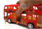 Large Scale Cartoon Figures Red Kids Electric Double Decker Bus