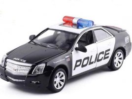 Black-White Kids Police 1:32 Scale Diecast Cadillac CTS Toy