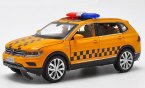Kids 1:32 Scale Yellow Police Diecast VW Tiguan L SUV Toy