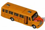 Kids Yellow 1:64 Scale Pull-Back Function DieCast School Bus Toy