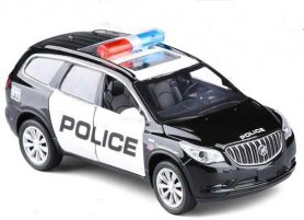 Kids Black 1:32 Scale Police Diecast Buick Enclave Toy
