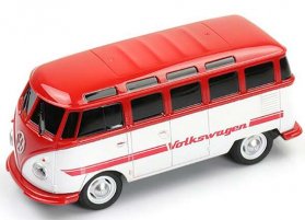 Kids White-Red 1:26 Scale Full Functions R/C VW T1 Bus Toy