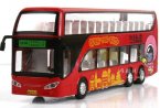 Kids Blue / Red / Yellow Alloy BeiJing Double Decker Bus Toy
