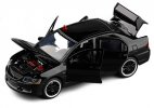 1:32 Black Kid Police Diecast Mitsubishi Lancer Evolution X Toy
