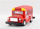 Mini Scale Yellow / Red Kids School Bus Toy