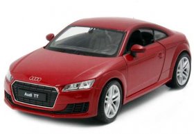Red / White 1:24 Scale Diecast 2014 Audi TT Coupe Model