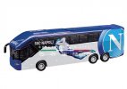 Blue-White S.S.C. Napoli Painting Kids Diecast Coach Bus Toy