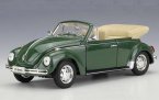 Black / Green Welly 1:24 Scale Diecast Volkswagen Beetle Model