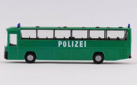 Green 1:87 Scale Rietze Police Theme Mercedes-Benz Bus Model