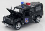 White /Black 1:32 Scale Kids Police Diecast Land Rover Defender