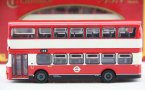 Red-White 1:76 Scale ABC Diecast London Double decker Bus Model