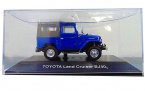 1:43 White / Blue Diecast Toyota Land Cruiser BJ40 Model