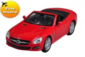 Red Kids 1:36 Scale Welly Diecast Mercedes-Benz SL500 Toy