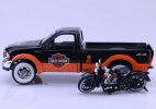 Black-Orange 1:24 Scale Die-Cast Ford F150 Pickup Truck Model