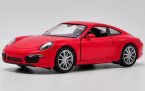Kids 1:36 Scale Welly Red Diecast Porsche 911 Carrera S Toy