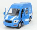 Kids 1:36 Scale Black / Orange / Blue Diecast Iveco Bus Toy