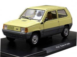 1:24 Scale Yellow Whitebox Diecast 1980 Fiat Panda 30 Model
