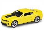 Yellow 1:36 Scale Kids Welly Diecast Chevrolet Camaro Toy