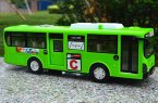 Large Scale Green / Yellow Kids Plastics City Bus Toy