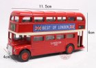 Pull-Back Function Kids Red Die-Cast London Double-decker Bus