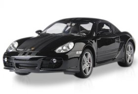 Black / Red / Yellow 1:18 Scale Welly Diecast Porsche Cayman S