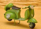 1:18 Scale Vintage Army Green Tinplate Vespa Scooter Model