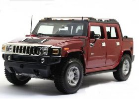 Army Green / Wine Red 1:18 Diecast Hummer H2 SUT Concept Model