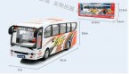 Kids Large Scale White-Orange Plastic Electric Coach Bus Toy