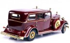 Wine Red 1:18 Diecast 1932 Cadillac Henry PuYi Special Car Model