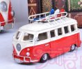 Medium Scale Red-White Ancient Style Bus Model